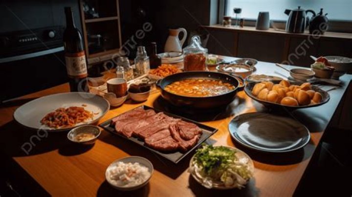 Food on a table, with Cookie and Toffee
