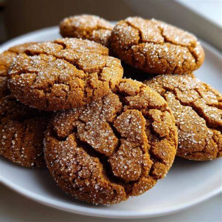 Ginger Molasses Cookies on a plate.