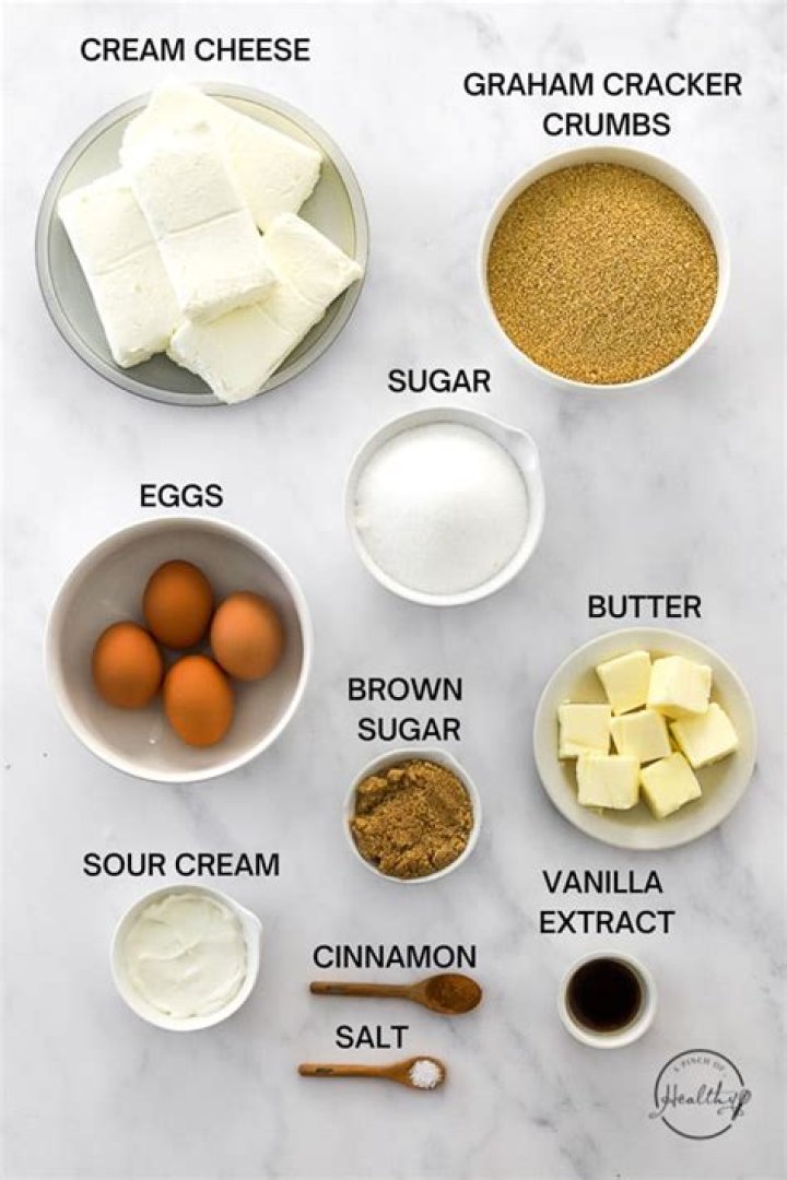 Ingredients for Cheesecake Bars